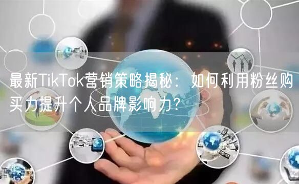 最新TikTok营销策略揭秘：如何利用粉丝购买力提升个人品牌影响力？