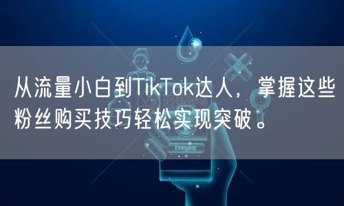 从流量小白到TikTok达人，掌握这些粉丝购买技巧轻松实现突破。