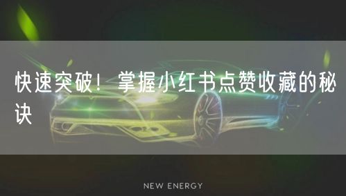 快速突破！掌握小红书点赞收藏的秘诀