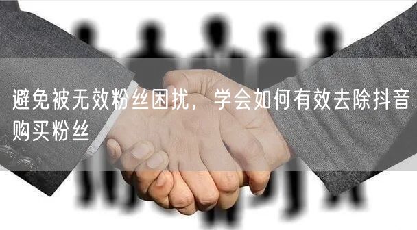 避免被无效粉丝困扰，学会如何有效去除抖音购买粉丝