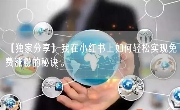 【独家分享】我在小红书上如何轻松实现免费涨粉的秘诀。