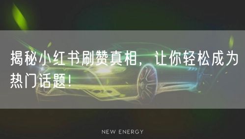 揭秘小红书刷赞真相，让你轻松成为热门话题！