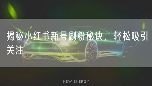 揭秘小红书新号刷粉秘诀，轻松吸引关注